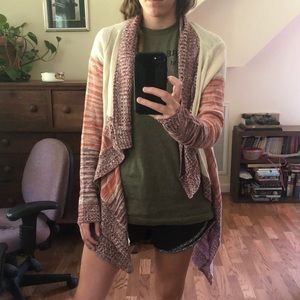 Hippie laundry oversized sweater cardigan marked striped size xl